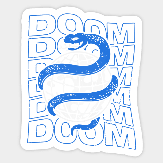 snake with planet Sticker by lounesartdessin